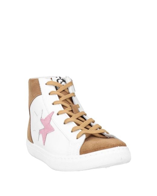 2 Star Pink Sneakers Leather