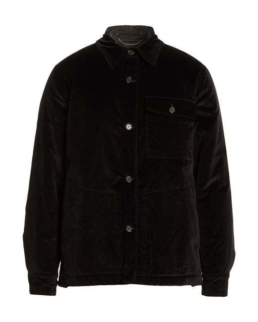 Department 5 Black Jacket Cotton, Elastane for men