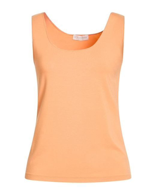 Le Tricot Perugia Orange Tank Tops