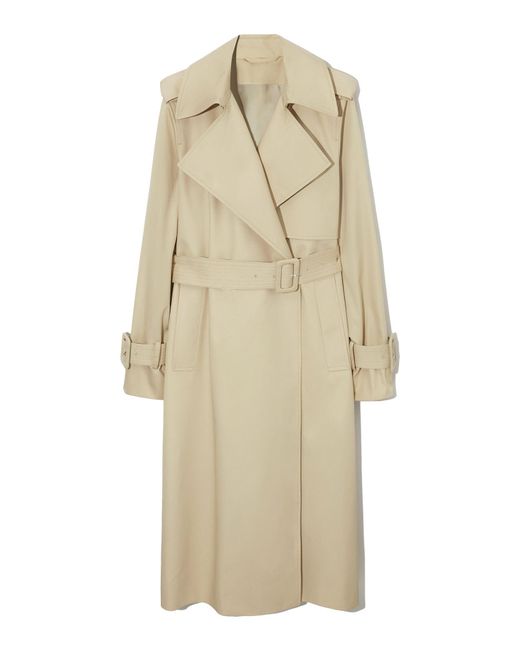 COS Natural Oversized Belted Trench Coat (petite)