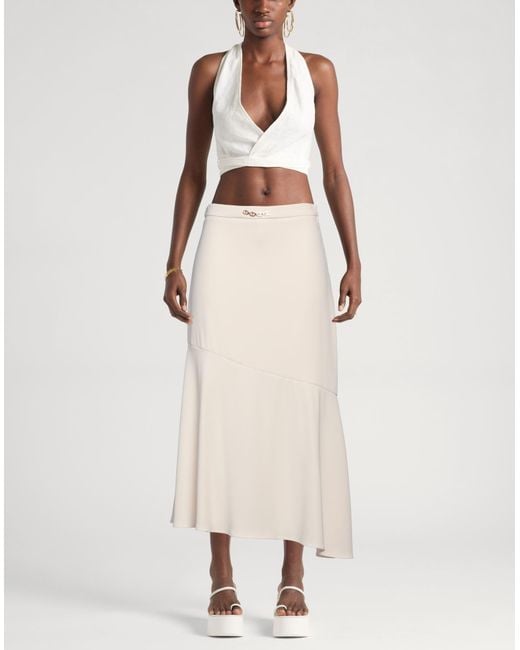 Twinset White Midi Skirt
