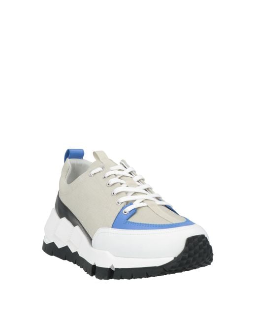 Pierre Hardy White Sneakers Textile Fibers, Leather for men