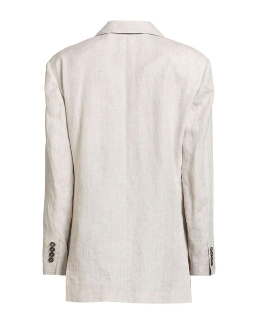 Brunello Cucinelli White Blazer Linen