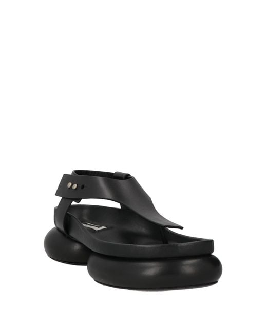 Jil Sander Black Thong Sandal