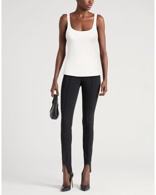 Mugler White Tank Top Cotton, Elastane