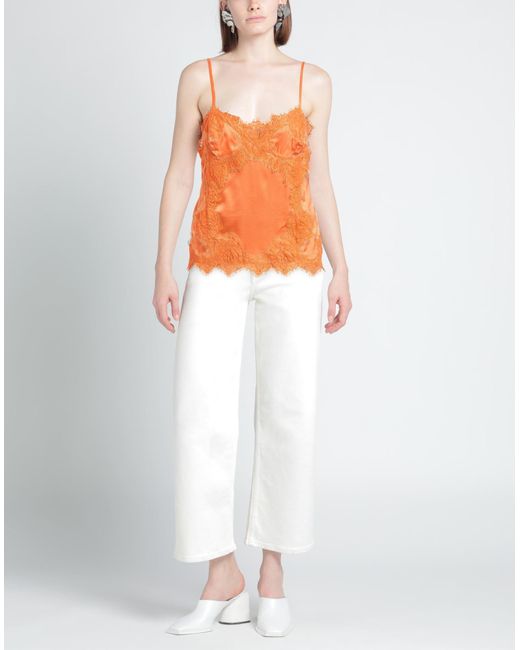 Pink Memories Orange Top Viscose, Elastane, Cotton, Polyamide