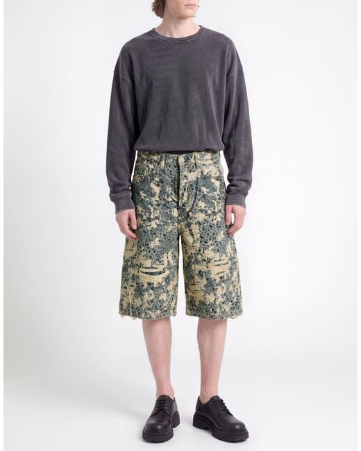 Acne Blue Denim Shorts Cotton for men