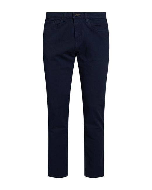 Paul Smith Blue Pants Cotton, Elastane for men