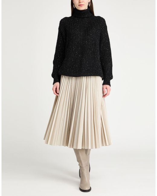 Herno Black Turtleneck Polyester, Polyamide, Alpaca Wool, Metallic Fiber