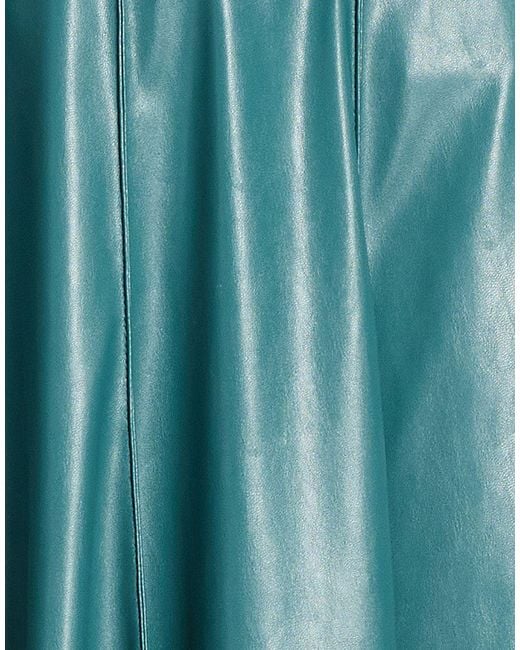 Suoli Blue Midi Skirt Polyester, Polyurethane