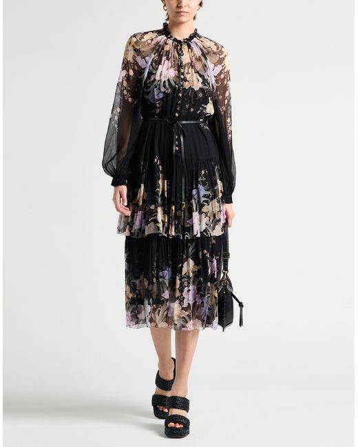 Zimmermann Black Midi-Kleid