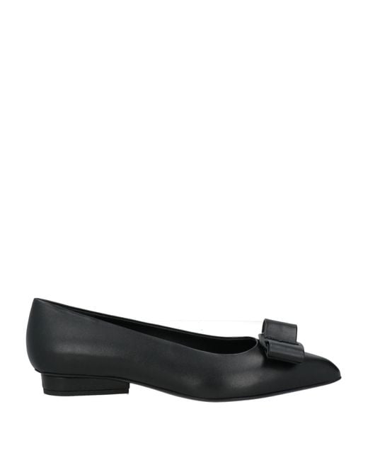 Ferragamo Black Ballet Flats