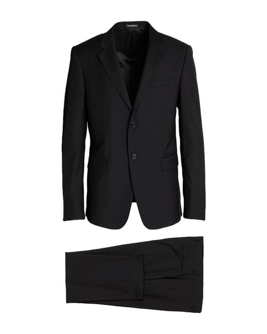 Emporio Armani Black Suits for men