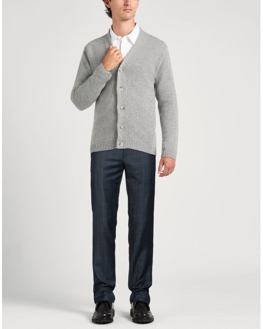 Paoloni Blue Midnight Pants Virgin Wool for men