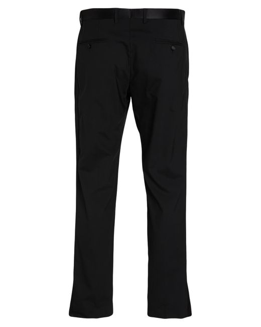 Dolce & Gabbana Black Pants Virgin Wool, Silk, Polyester, Elastane for men