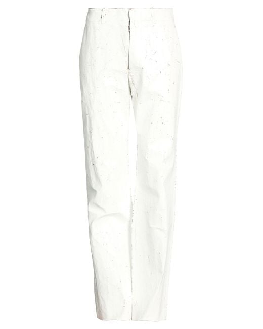 MM6 by Maison Margiela White Pants Cotton, Polyester for men