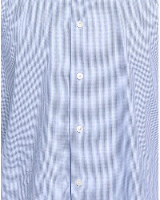 Caliban Blue Shirt Cotton for men