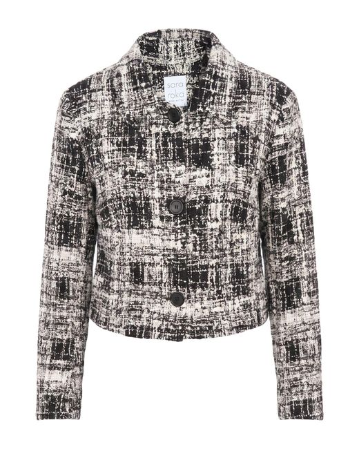 Sara Roka Gray Jacket Cotton, Polyester, Acrylic, Wool, Elastane