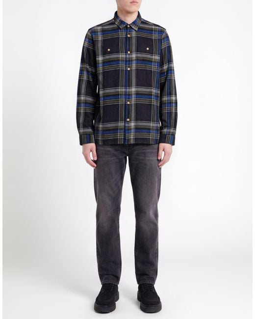 Barbour Blue Shirt Cotton for men