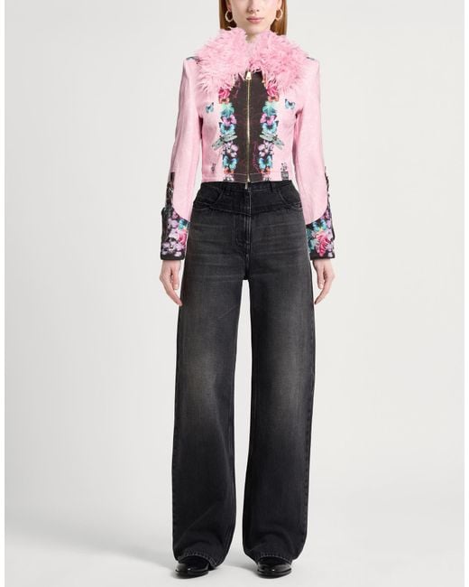 Versace Jeans Couture Pink Denim Outerwear Cotton, Elastane