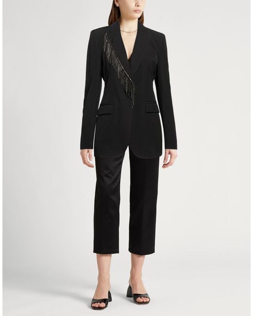 Liu Jo Black Blazer Polyester, Elastane