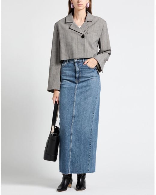 Ganni Gray Jacket Polyester, Recycled Polyester, Viscose, Elastane