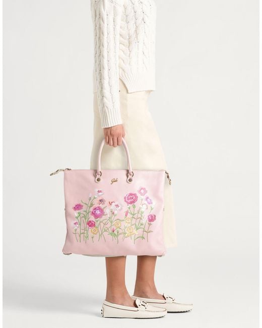 Gabs Pink G3 Plus Tg L -- Handbag Cotton, Calfskin
