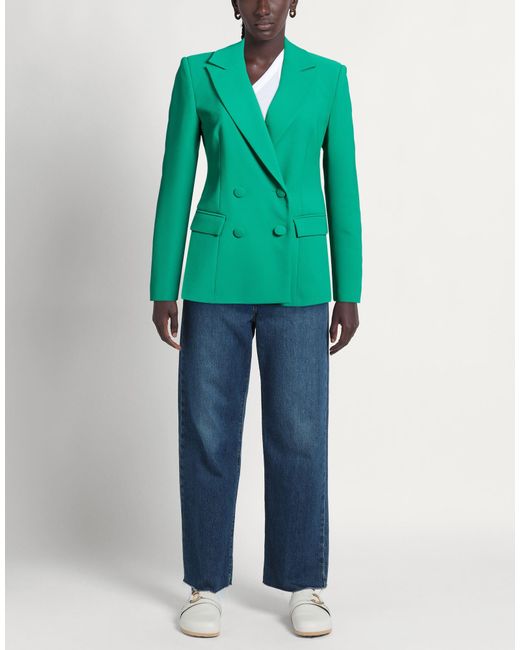 Rebel Queen Green Emerald Blazer Polyester, Elastane