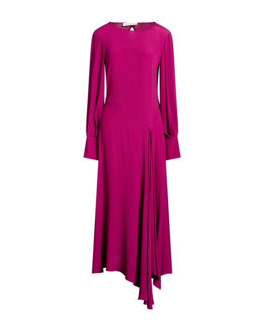 Manila Grace Pink Maxi Dress Acetate, Silk