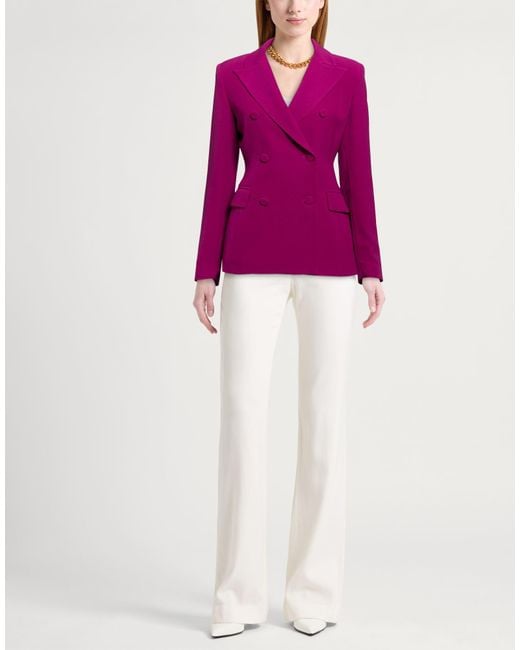 Gattinoni Purple Blazer Polyester, Elastane, Acetate, Viscose