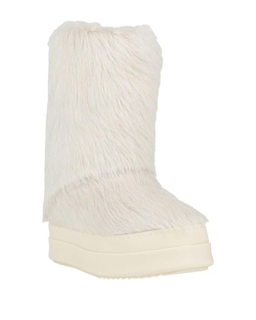 Rick Owens White Boot Leather