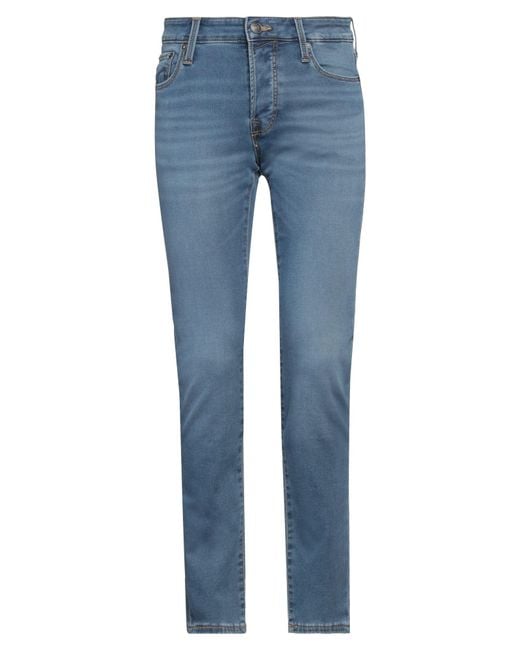 Jack & Jones Blue Jeans Cotton, Polyester, Viscose, Elastane for men