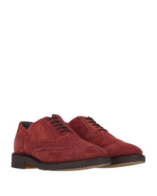 Pollini Red Lace-up Shoes for men