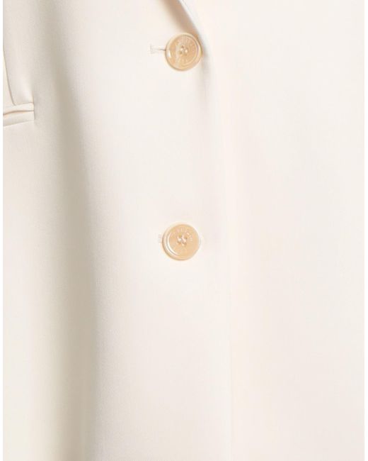 Patrizia Pepe White Blazer Polyester, Viscose, Elastane