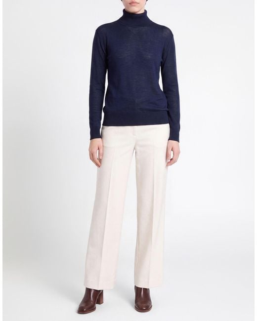 Carla G Blue Turtleneck Merino Wool