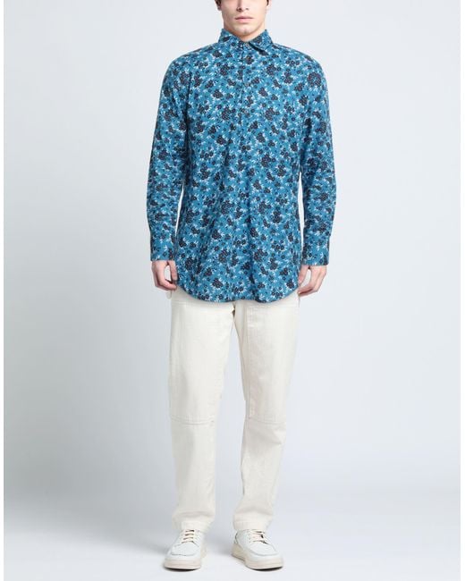 Daniele Alessandrini Blue Shirt Cotton for men
