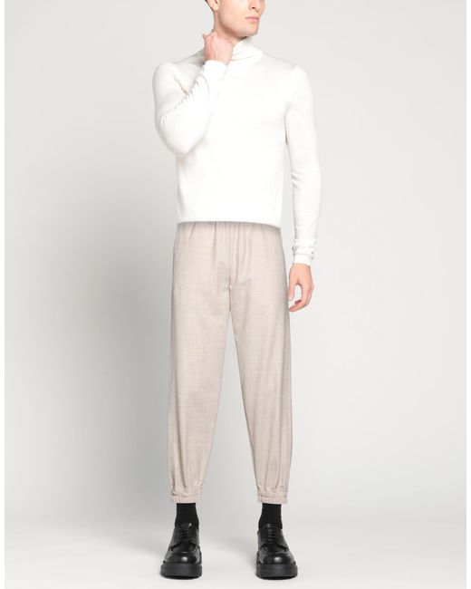 Aion White Pants Virgin Wool, Cashmere for men
