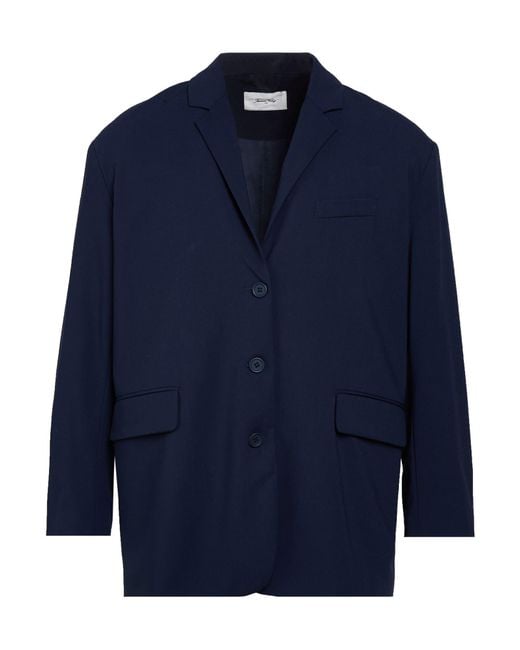 American Vintage Blue Blazer Polyester, Viscose, Elastane for men
