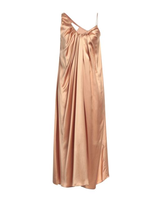 Erika Cavallini Semi Couture Natural Midi Dress Viscose