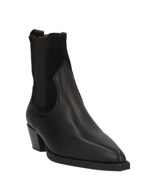 COPENHAGEN Black Ankle Boots Leather
