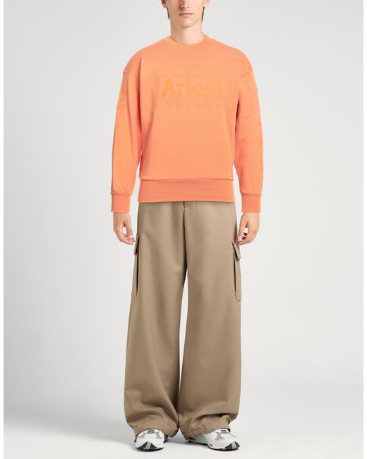 Aries Orange Sweatshirt for men
