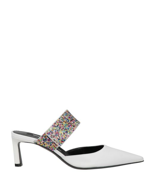Sergio Rossi White Mules & Clogs