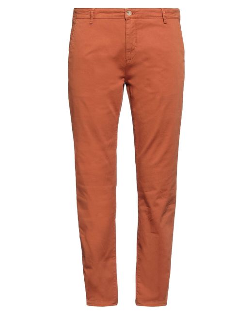 Yan Simmon Orange Trouser for men