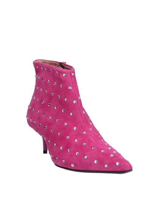 Eddy Daniele Pink Ankle Boots