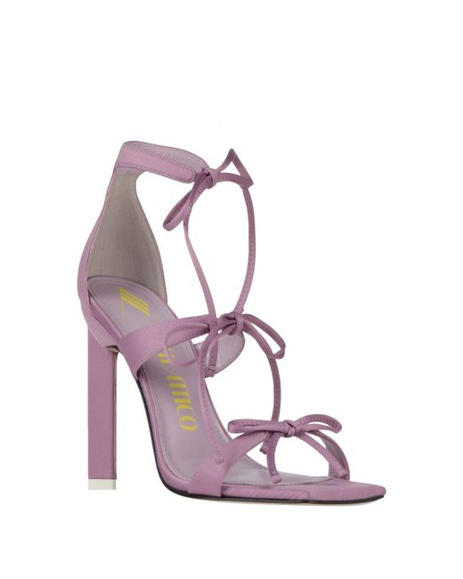The Attico Pink Lilac Sandals Textile Fibers