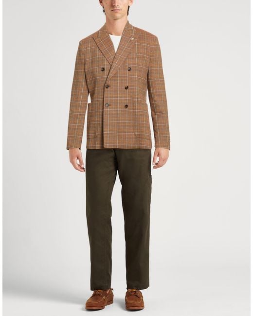 Manuel Ritz Brown Blazers for men