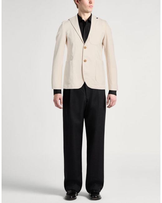Barbati Natural Blazer Cotton, Polyamide, Elastane for men