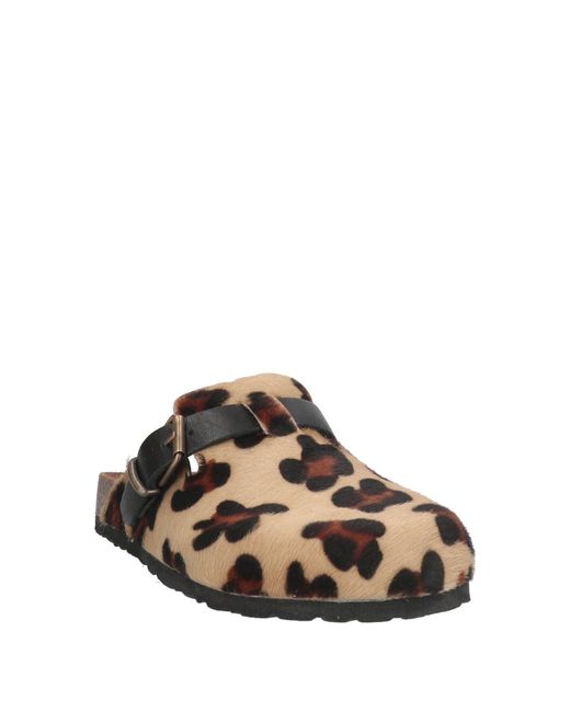 Ovyè Brown Mules & Clogs Leather