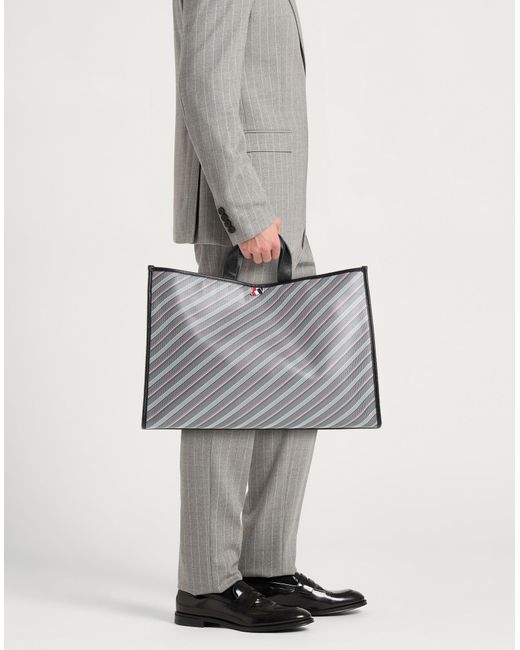 Thom Browne Gray Handbag Leather for men