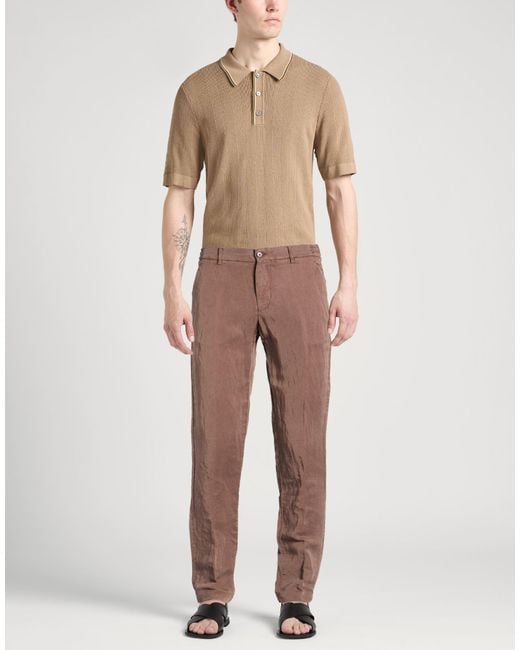 Berwich Brown Pants Lyocell, Linen for men